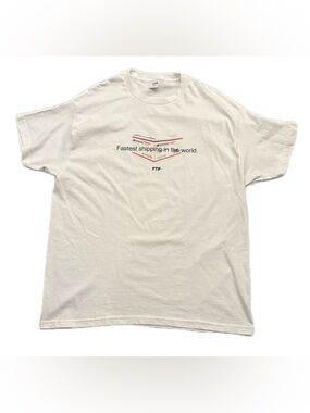 FTP Fastest Shipping USPS XL Graphic White Tee Shirt Deadstock Streetwear